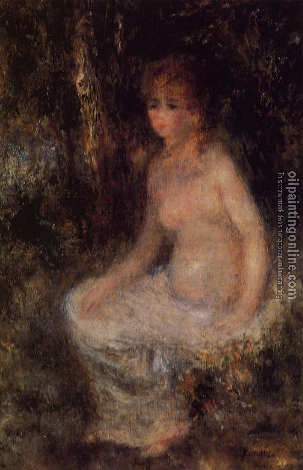 Renoir, Pierre Auguste - Nude Sitting in the Forest